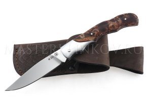 Нож складной из стали M390 Белка-1, рукоять - карельская береза