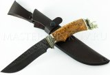 Нож из дамасской стали Скиф, карельская береза, литье Трицераптос