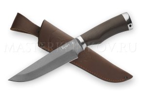 Нож из булатной стали «Медведь», рукоять - черный граб