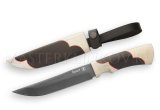 Нож из булатной стали Осетр, рог лося, черный граб