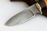Нож из дамасской стали Бобр, рукоять- береста, венге