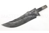 Клинок из дамасской стали Восток, оформление - долы, камень