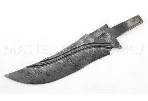 Клинок из дамасской стали Восток, оформление - долы, камень