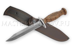 Нож Разведчика из булатной стали НР, орех, резьба, литье
