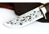 Нож из стали 9ХС Пушной, рукоять — венге и береста