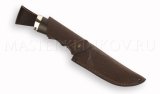 Нож из стали М390 Скат, рукоять - черный граб, мельхиор
