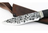 Нож из стали 9ХС Беркут, рукоять — черный граб, литье
