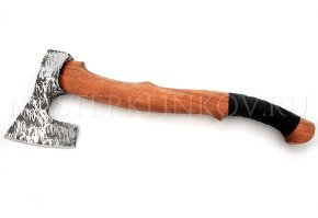 Кованый топор №24 Хозяин, немецкая сталь D2, кожаная оплетка