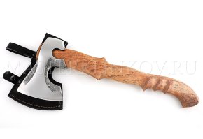 Кованый топор Хозяин - малый, сталь 9ХС, рукоять - гикори, под пальцы