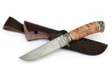 Нож из порошковой стали Vanadis 10 Глухарь, рукоять  — карельская береза, литье
