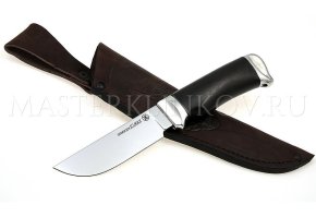 Нож из порошковой стали Elmax Кедр, рукоять - черный граб, мельхиор