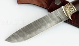 Нож из дамасской стали Клык, рукоять - венге, литье