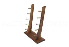 Стойка из ореха для 5 ножей высокая