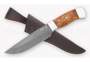 Нож из булатной стали «Медведь», цельнометаллический