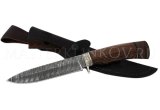 Нож из дамасской стали Пехотный, рукоять - венге