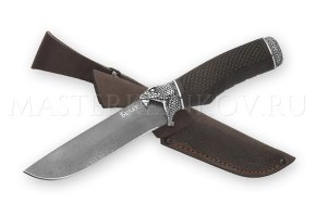 Нож из булатной стали Глухарь, рукоять - граб, литье Кобра