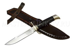 Нож из стали Х12МФ Финка НКВД реплика, черный граб, литье