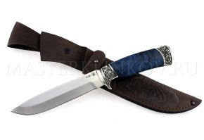 Нож из порошковой стали М390 Клык, рукоять - карельская береза, литье