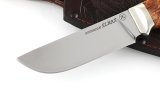 Нож из порошковой стали Elmax Кедр, рукоять - карельская береза, мельхиор