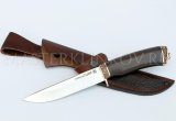 Нож из порошковой стали Elmax Соболь, рукоять - граб, бронза