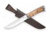 Нож из порошковой стали М390 Лань, рукоять - карельская береза, литье