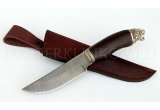 Нож из дамасской стали Егерь, рукоять - венге, литье Тигр