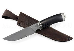 Нож из порошковой стали Böhler S390 Золотоискатель, рукоять — черный граб, литье