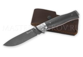 Нож складной из булатной стали Адмирал-1, рукоять - микарта