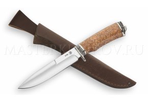 Нож из стали М390 Пехотный, рукоять - карельская береза, литье