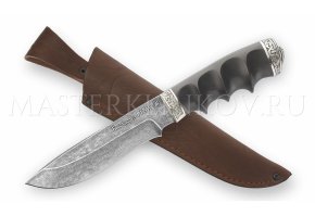 Нож из стали Р12М быстрорез Беркут, рукоять - черный граб под пальцы, литье