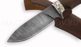 Нож из дамасской стали Бобр, рукоять - венге, литье