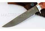Нож из булатной стали Судак, рукоять - карельская береза, мельхиор