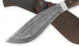Нож Кукри из дамасской стали, цельнометаллический