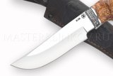 Нож из порошковой стали М390 Егерь, рукоять - карельская береза под пальцы, литье