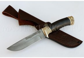 Нож из стали Р12М быстрорез Глухарь, рукоять - черный граб, литье