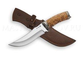 Нож из порошковой стали М390 Восток, рукоять - карельская береза, литье