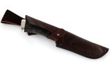 Нож из порошковой стали Böhler S390 Бобр, рукоять —  черный граб, мельхиор
