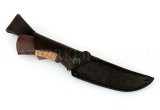Нож из стали 9ХС Глухарь, рукоять — венге и береста