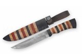 Нож из дамасской стали Осетр, граб, карельская береза, падук