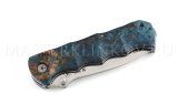 Нож складной из стали М390 - 007 Зубр, рукоять - карельская береза, под пальцы