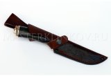 Нож из порошковой стали Elmax Соболь, рукоять - граб, бронза