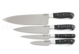 Набор кухонных ножей из стали Х12МФ, рукоять - акрил