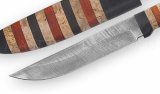 Нож из дамасской стали Осетр, граб, карельская береза, падук